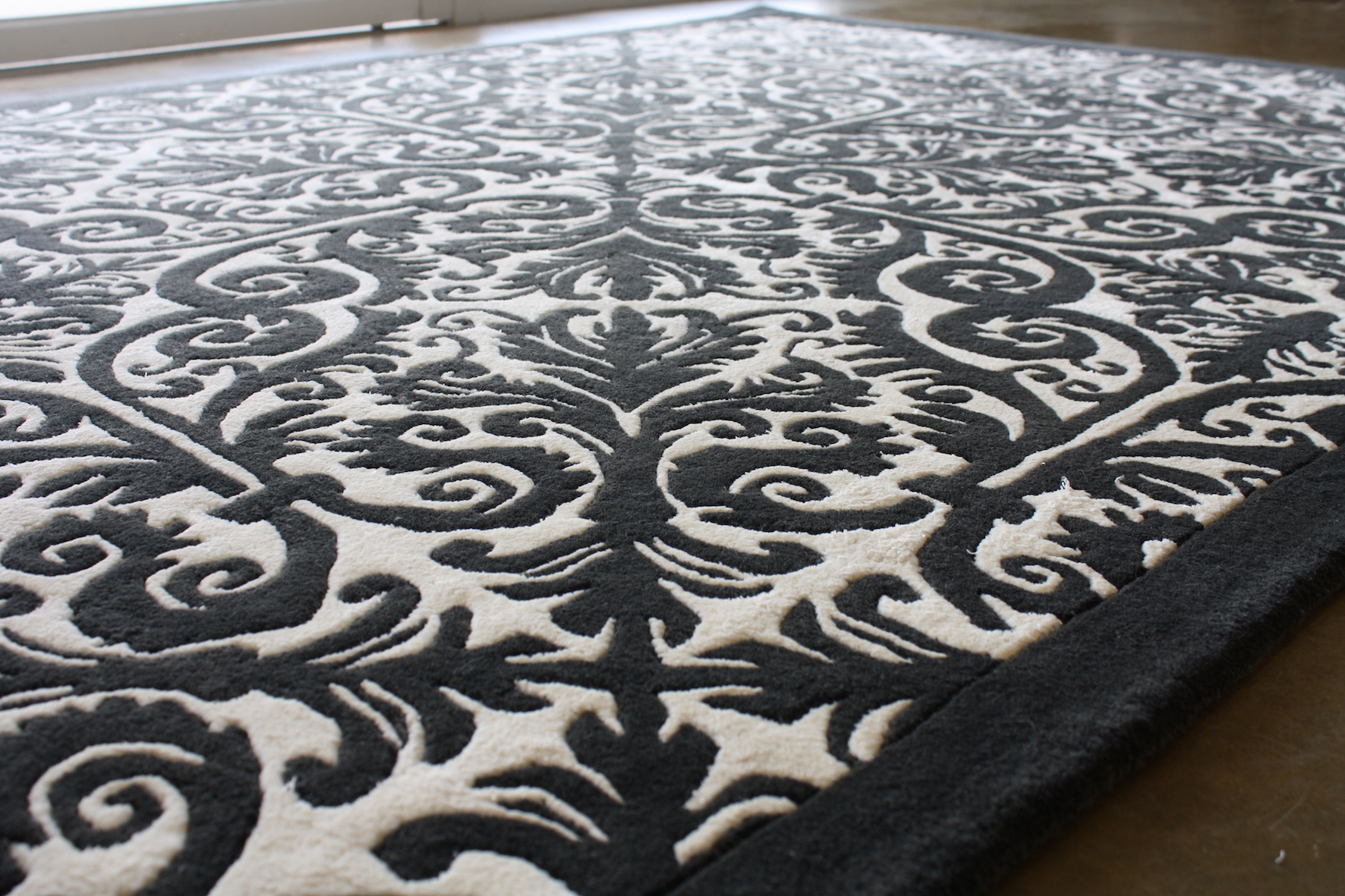 Classic black rug